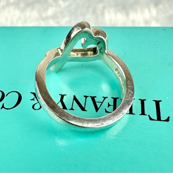 Tiffany & Co Paloma Picasso heart ring size 48 BEAUTIFUL 925 silver - Picture 5 of 12